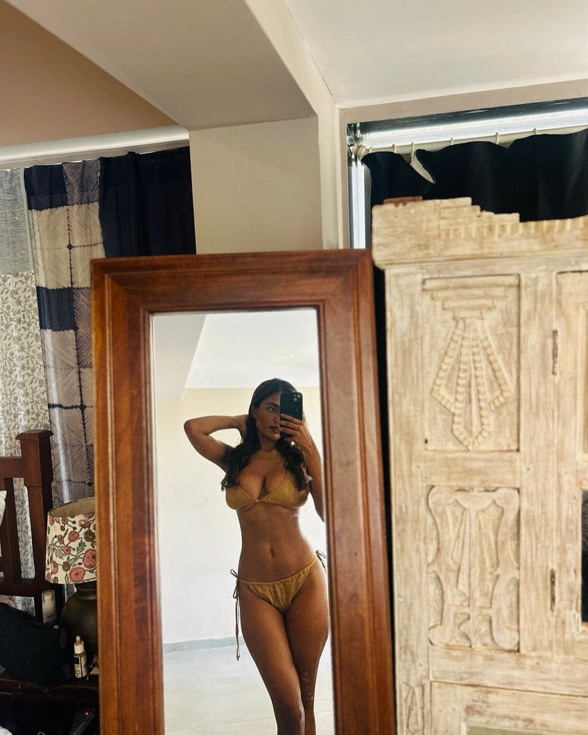 Vrithi Manjeshwar in Bumblebee bikini and brief set