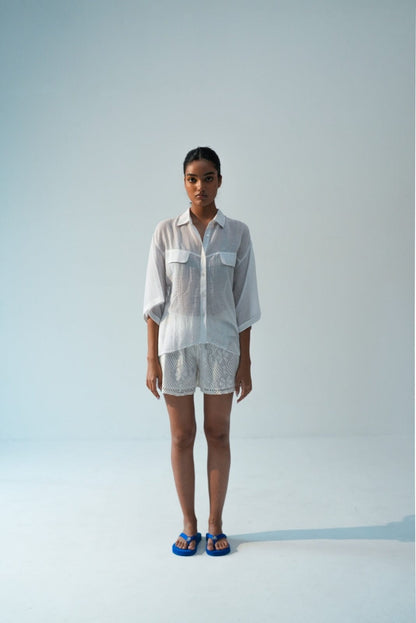 Adelia cotton lace shorts
