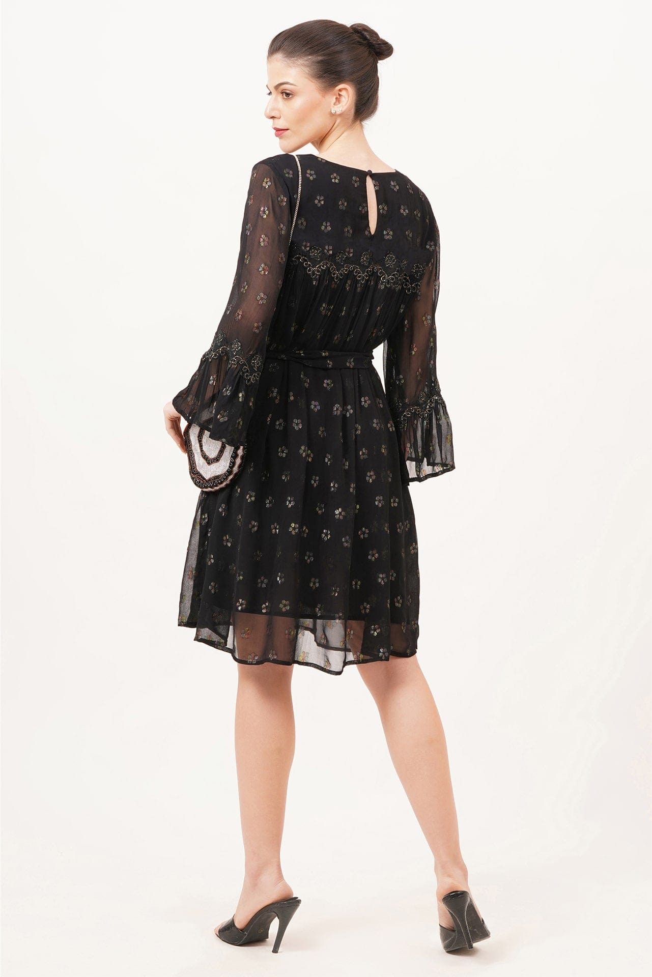 Glow knee length dress