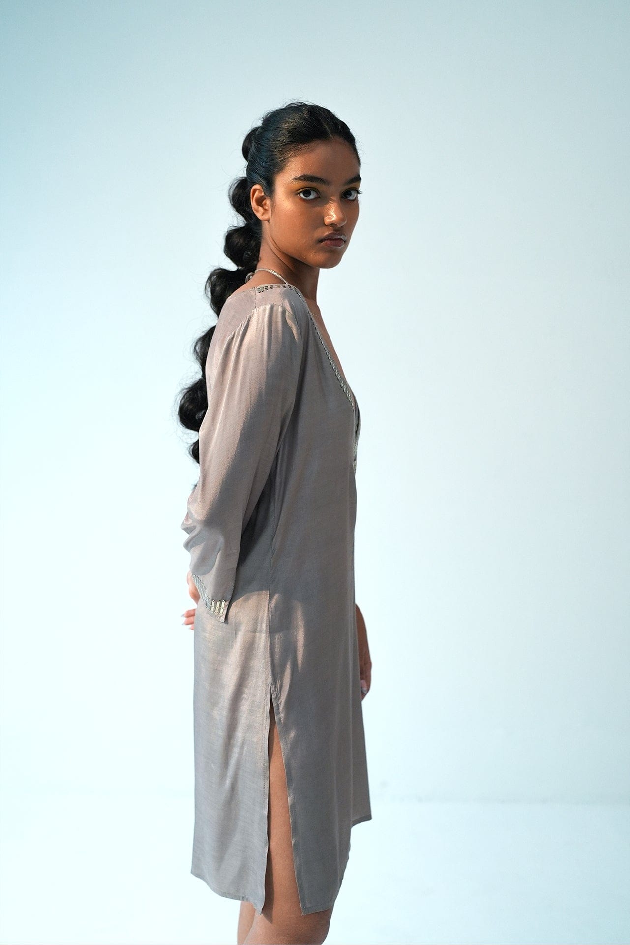 Silver Santoon Kurta Coverup