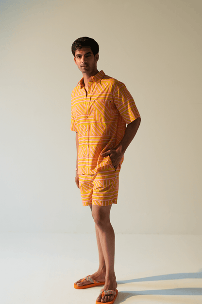 Aadarsh Balakrishna in Ribbon Hawaiian Shorts