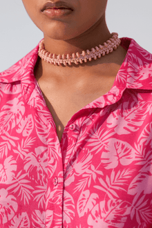  Princess pink macrame choker