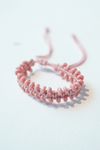 Princess pink macrame bracelet